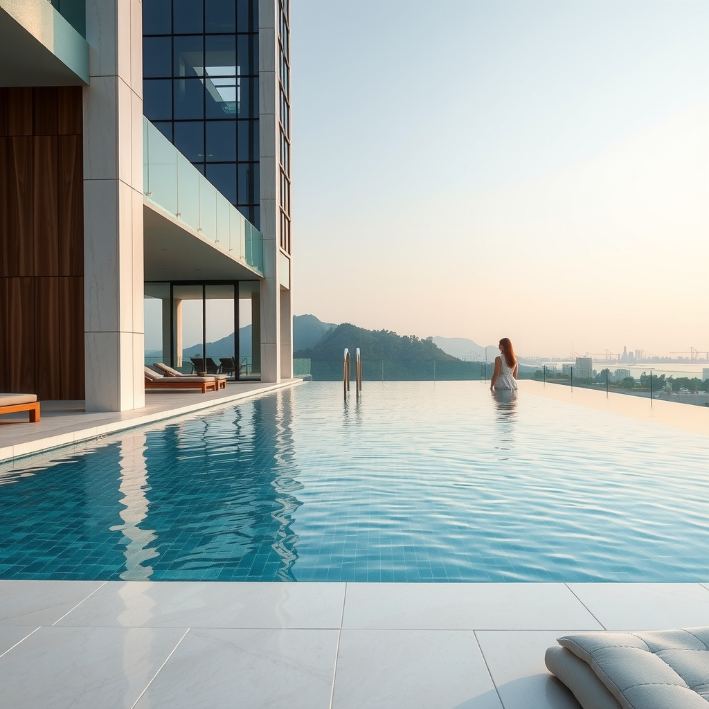 Luxury infinity pool experience at SkyPool By Aura